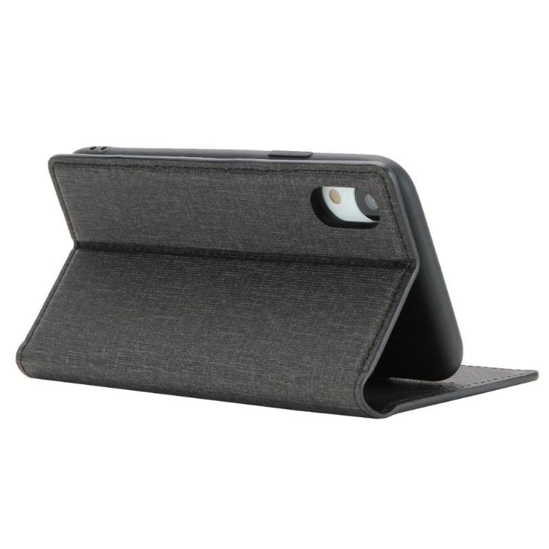 Handyhülle Für iPhone XR Flip Case Kartenhalter In Stoffoptik