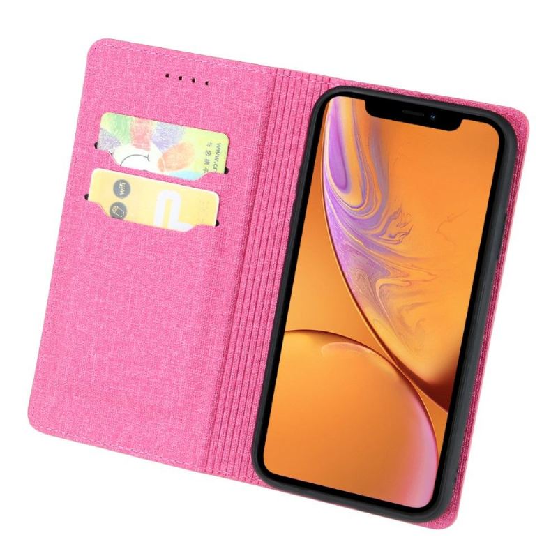 Handyhülle Für iPhone XR Flip Case Kartenhalter In Stoffoptik