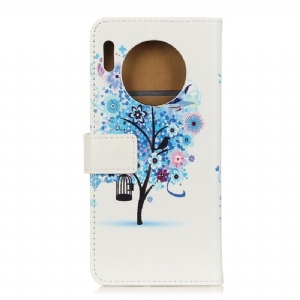 Flip Case Für Huawei Mate 30 Pro Blauer Baum