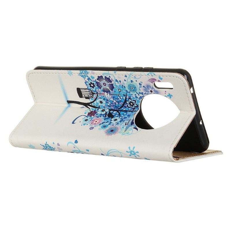 Flip Case Für Huawei Mate 30 Pro Blauer Baum