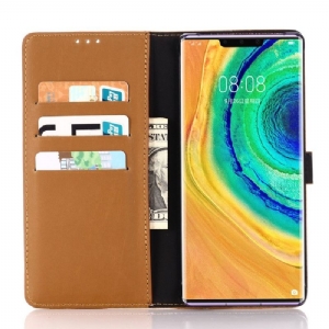 Flip Case Für Huawei Mate 30 Pro Retro Kunstleder