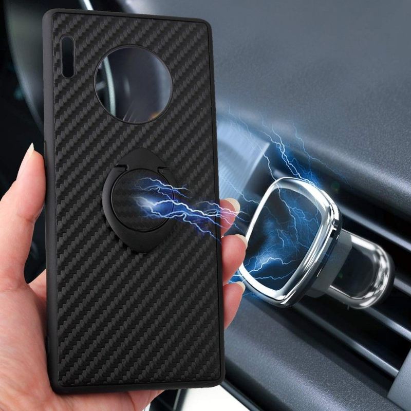 Handyhülle Für Huawei Mate 30 Pro Schutzhülle Kohlefaser Mit Magnethalter