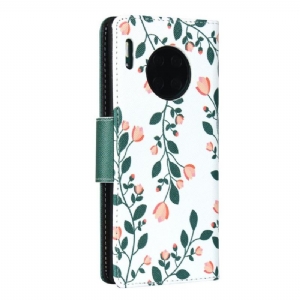 Lederhüllen Für Huawei Mate 30 Pro Virginia Frühlingsblumen Mit Lanyard