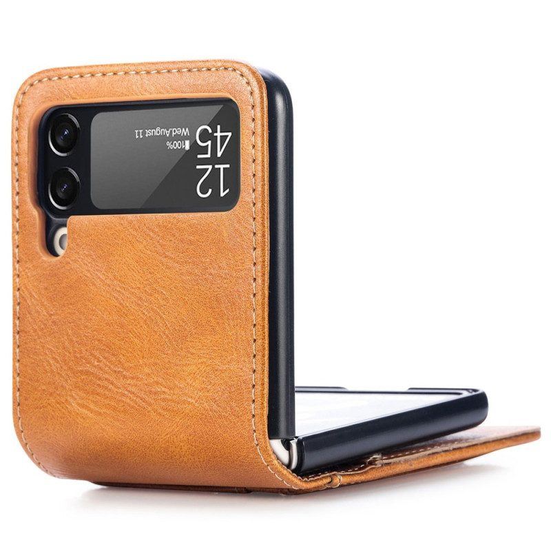 Handyhülle Für Samsung Galaxy Z Flip 4 Flip Case Kartenetui Aus Leder Im Stil