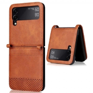 Handyhülle Für Samsung Galaxy Z Flip 4 Flip Case Kartenetui Im Vintage-lederstil