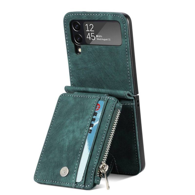 Handyhülle Für Samsung Galaxy Z Flip 4 Flip Case Kartenhalter / Geldbörse