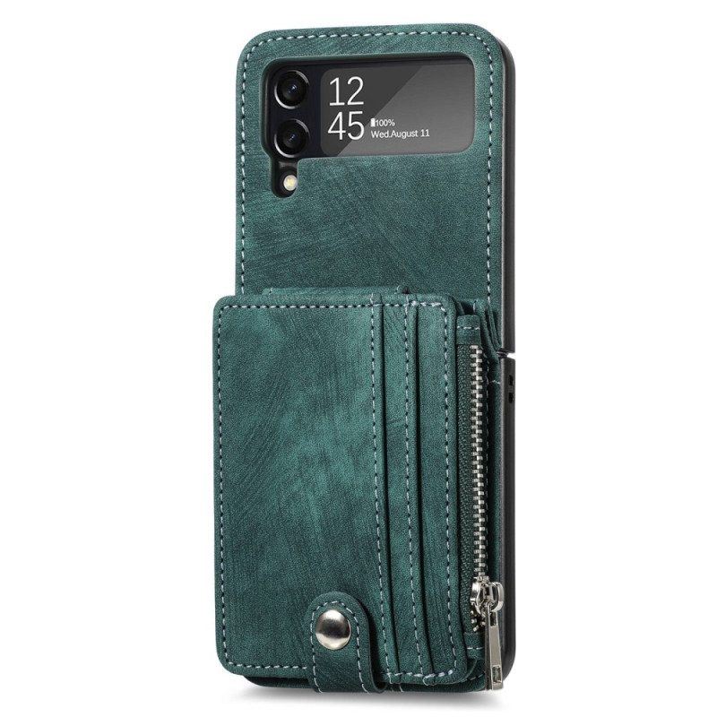 Handyhülle Für Samsung Galaxy Z Flip 4 Flip Case Kartenhalter / Geldbörse