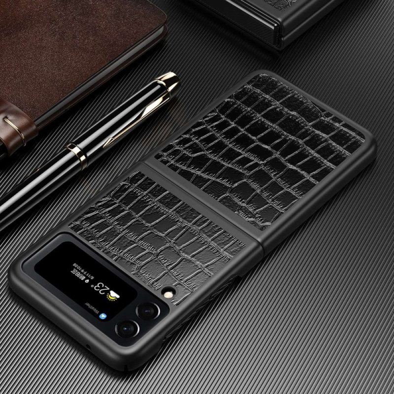 Handyhülle Für Samsung Galaxy Z Flip 4 Flip Case Krokodilleder-stil