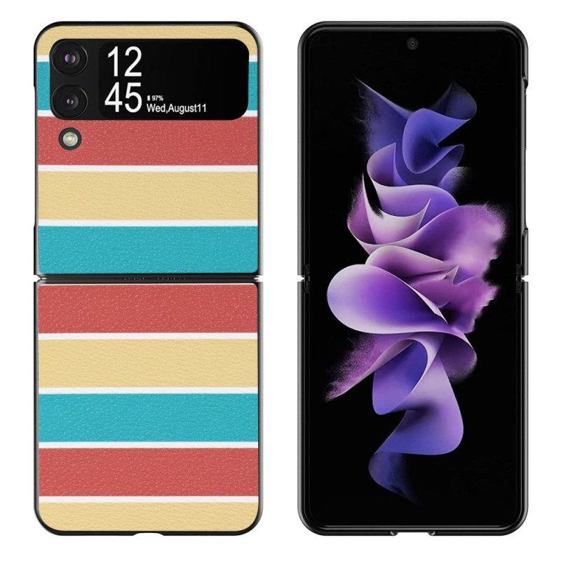 Handyhülle Für Samsung Galaxy Z Flip 4 Flip Case Kunstlederlinien