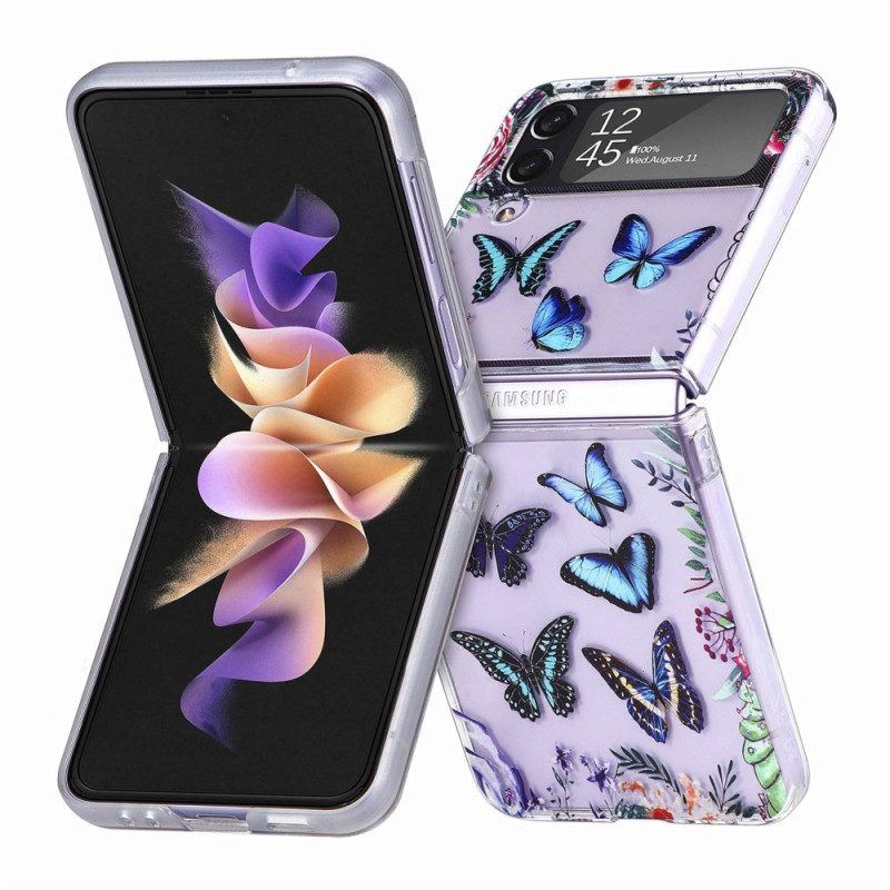 Handyhülle Für Samsung Galaxy Z Flip 4 Flip Case Mehrere Schmetterlinge