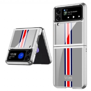 Hülle Für Samsung Galaxy Z Flip 4 Flip Case Gkk Tricolor Gehärtetes Glas