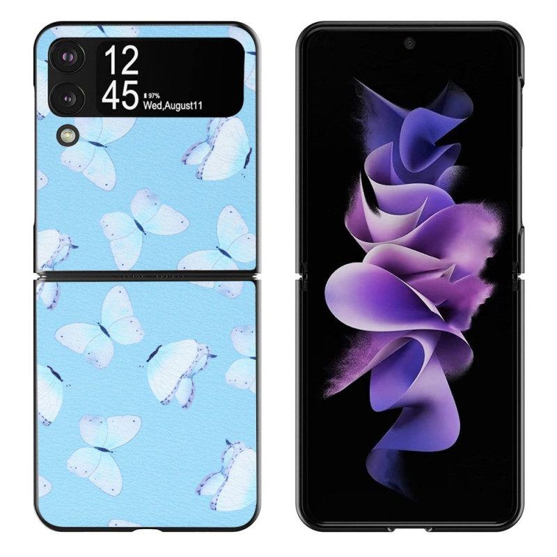 Hülle Für Samsung Galaxy Z Flip 4 Flip Case Kunstleder-schmetterlinge