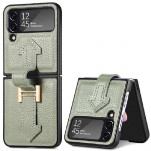 Hülle Für Samsung Galaxy Z Flip 4 Flip Case Leder Und Anhänger