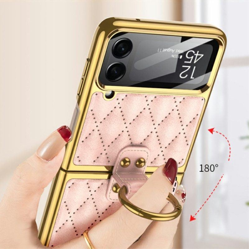 Hülle Für Samsung Galaxy Z Flip 4 Flip Case Mit Gkk-ring Gesteppt