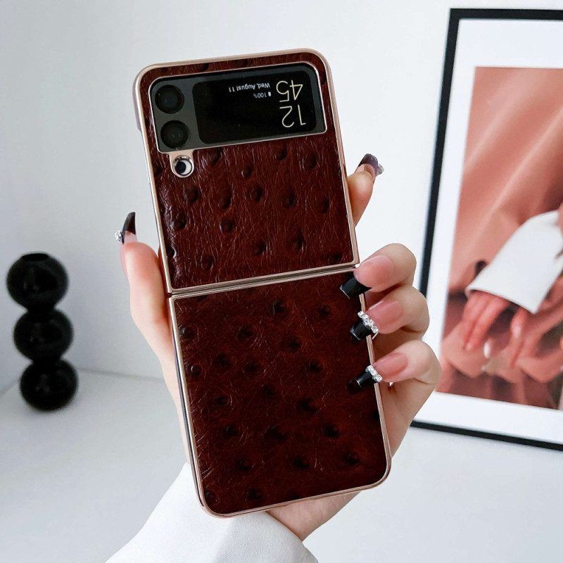 Hülle Für Samsung Galaxy Z Flip 4 Flip Case Straußenstil