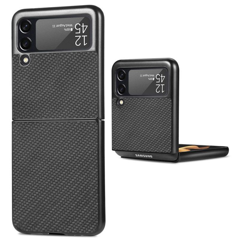 Hülle Für Samsung Galaxy Z Flip 4 Flip Case Strukturierte Kohlefaser