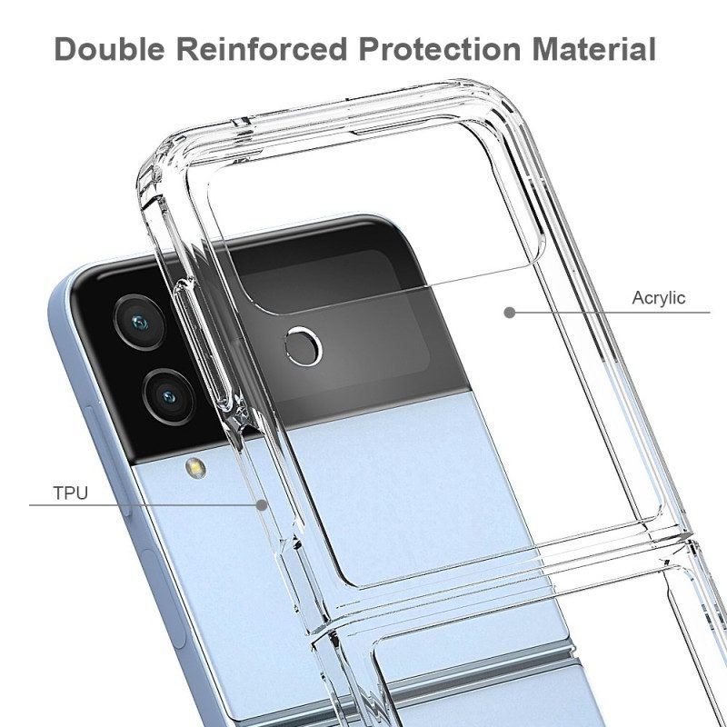 Hülle Für Samsung Galaxy Z Flip 4 Flip Case Transparente. Verstärkte Kontur