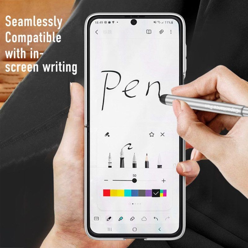 Hülle Für Samsung Galaxy Z Flip 4 Schutzhülle Flip Case Vollständig Geschützter Stylus-halter