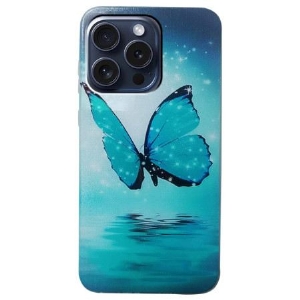 Hülle iPhone 16 Pro Max Blauer Schmetterling