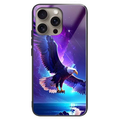 Hülle iPhone 16 Pro Max Handyhülle Flying Eagle Gehärtetes Glas