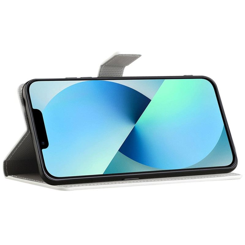 Lederhüllen Für iPhone 16 Pro Max Blauer Schmetterling