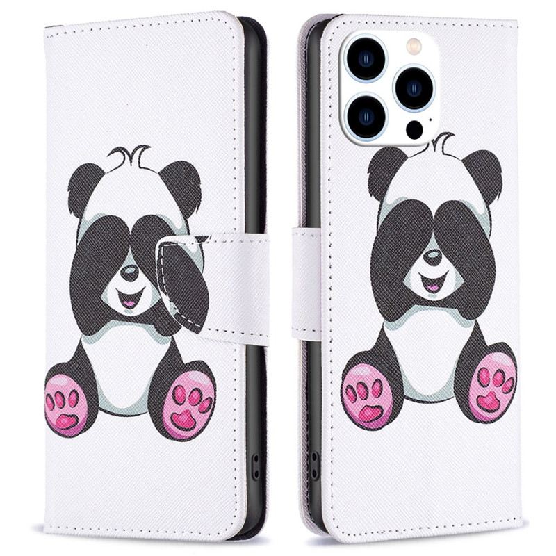 Lederhüllen iPhone 16 Pro Max Handyhülle Panda