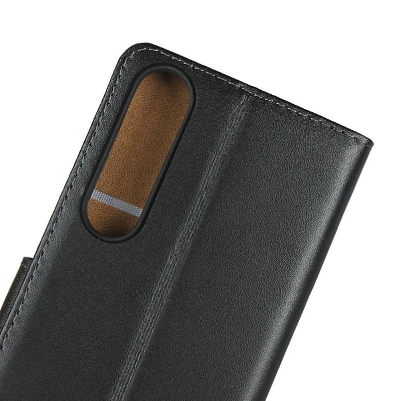 Case Für Sony Xperia 1 II Geldbörse Flip Case Portemonnaie Aus Kunstleder - Schwarz