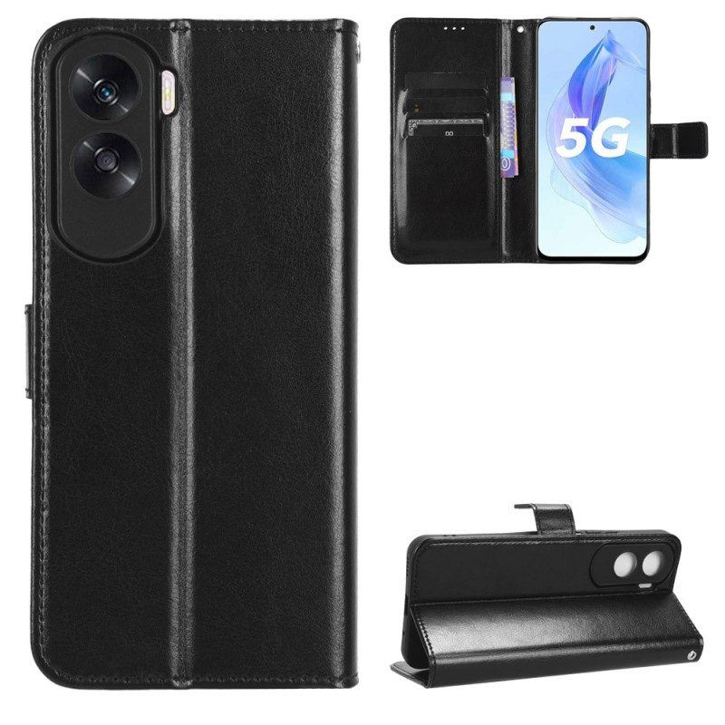 Flip Case Für Honor 90 Lite Kunstleder Mit Riemen