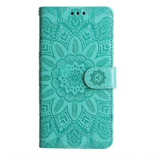 Flip Case Für Honor 90 Lite Mit Kordel Mandala Mit Riemen