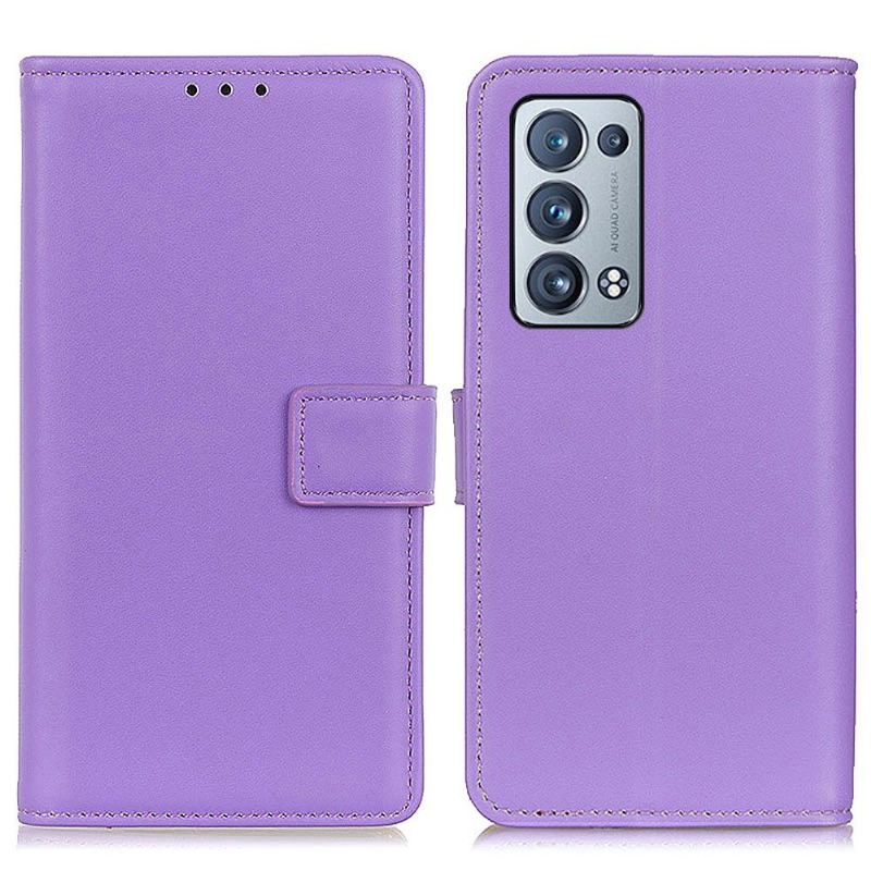 Flip Case Für Oppo Reno 6 Pro 5G Einfaches Kunstleder