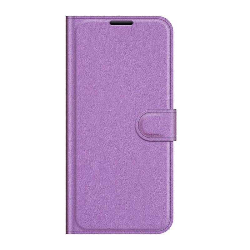 Flip Case Für Oppo Reno 6 Pro 5G Klassische Litschi-textur