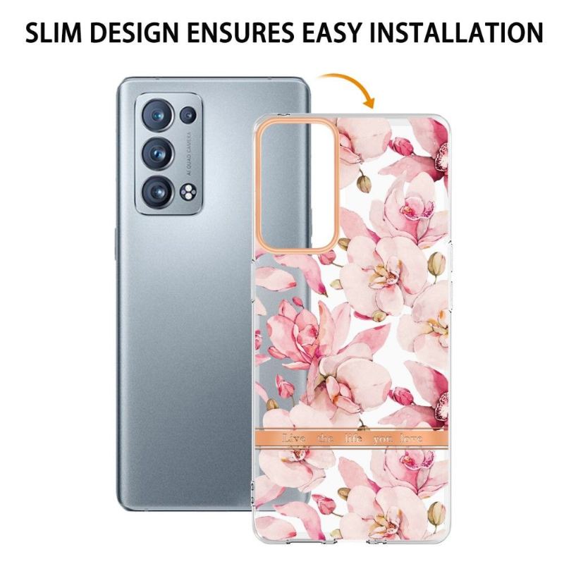 Handyhülle Für Oppo Reno 6 Pro 5G Gardenienrosa Blume