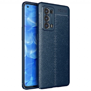 Handyhülle Für Oppo Reno 6 Pro 5G Litchi Double Line Leder