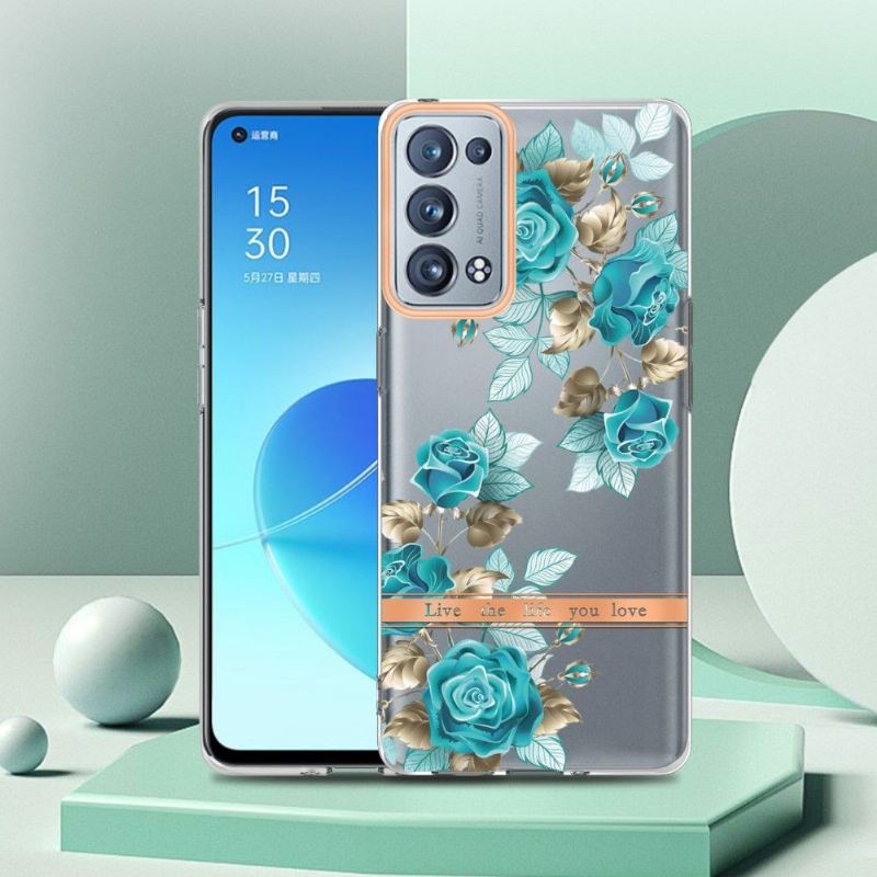 Hülle Für Oppo Reno 6 Pro 5G Blaue Rose