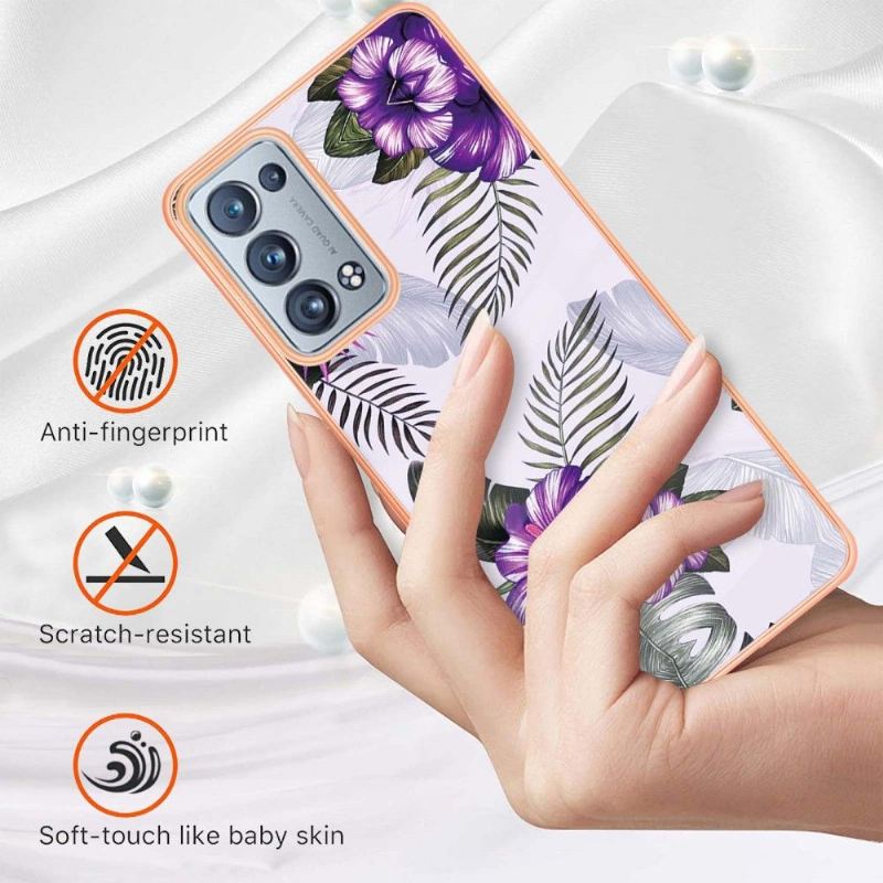 Hülle Für Oppo Reno 6 Pro 5G Exotische Blumen