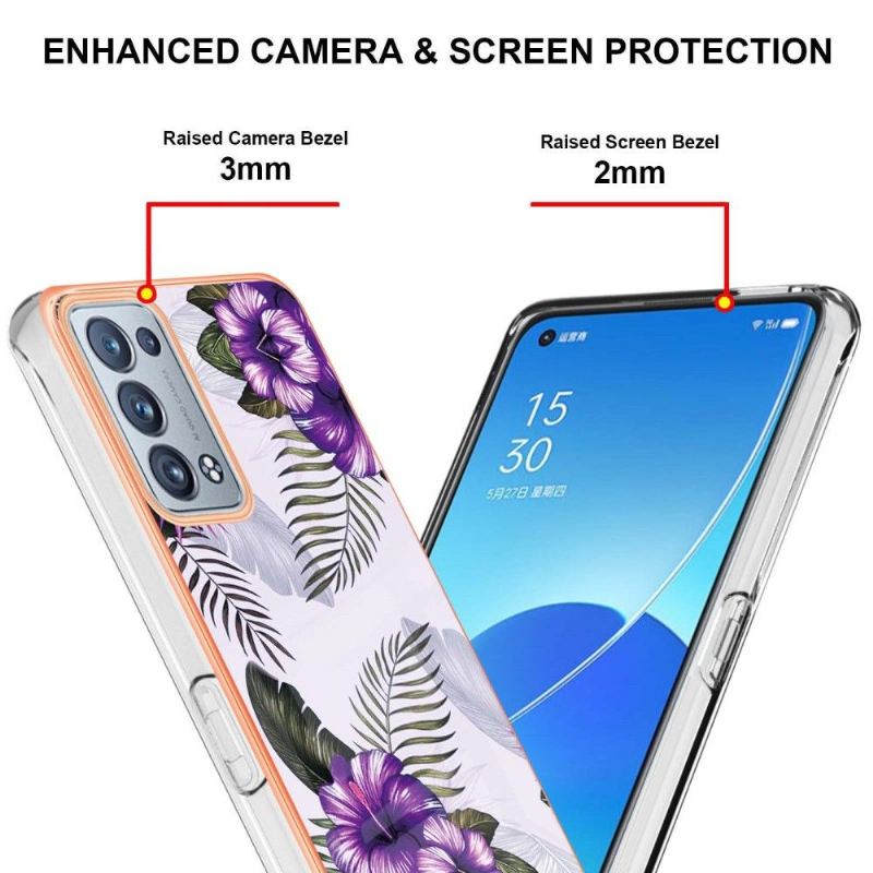 Hülle Für Oppo Reno 6 Pro 5G Exotische Blumen