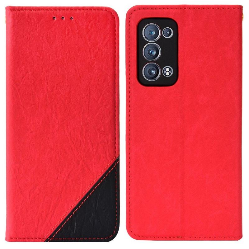 Lederhüllen Für Oppo Reno 6 Pro 5G Anti-Sturz Flip Case Retro-kunstleder