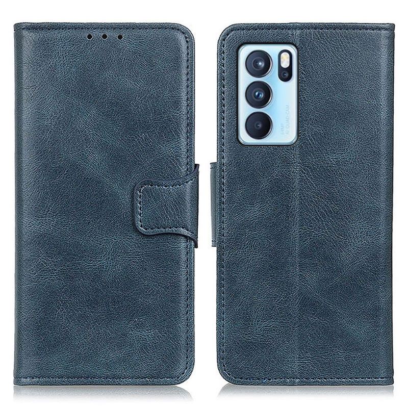 Lederhüllen Für Oppo Reno 6 Pro 5G Flip Case Folio Standfunktion Aus Kunstleder