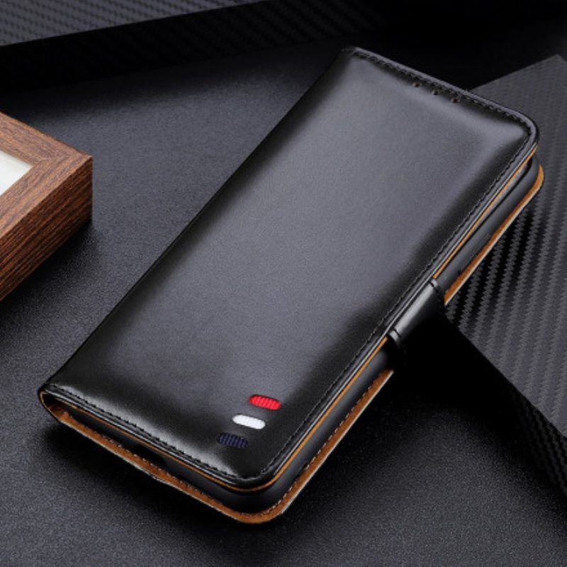 Flip Case Für Xiaomi Redmi Note 10 5G Dreifarbiger Ledereffekt