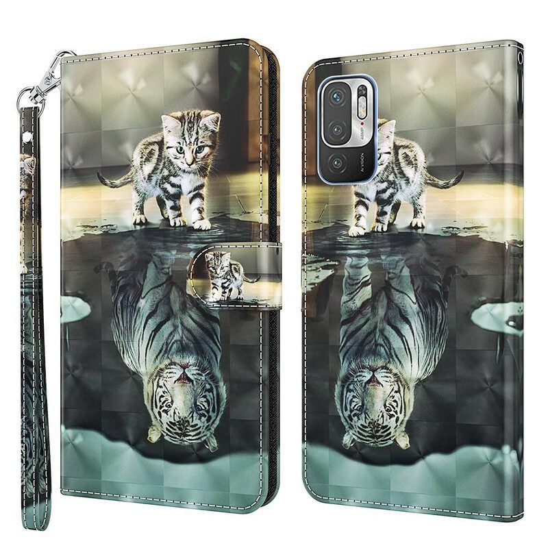 Flip Case Für Xiaomi Redmi Note 10 5G Ernest Der Tiger