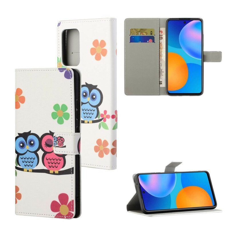 Flip Case Für Xiaomi Redmi Note 10 5G Eulenfamilie