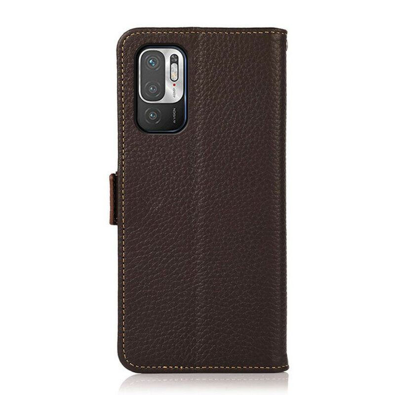 Flip Case Für Xiaomi Redmi Note 10 5G Rfid-litschi-leder