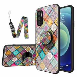 Hülle Für Xiaomi Redmi Note 10 5G Patchwork-magnethalter