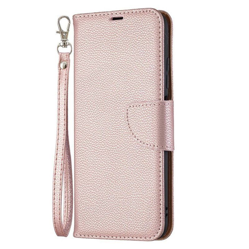 Lederhüllen Für Xiaomi Redmi Note 10 5G Flip Case Lychee Rabat Oblique