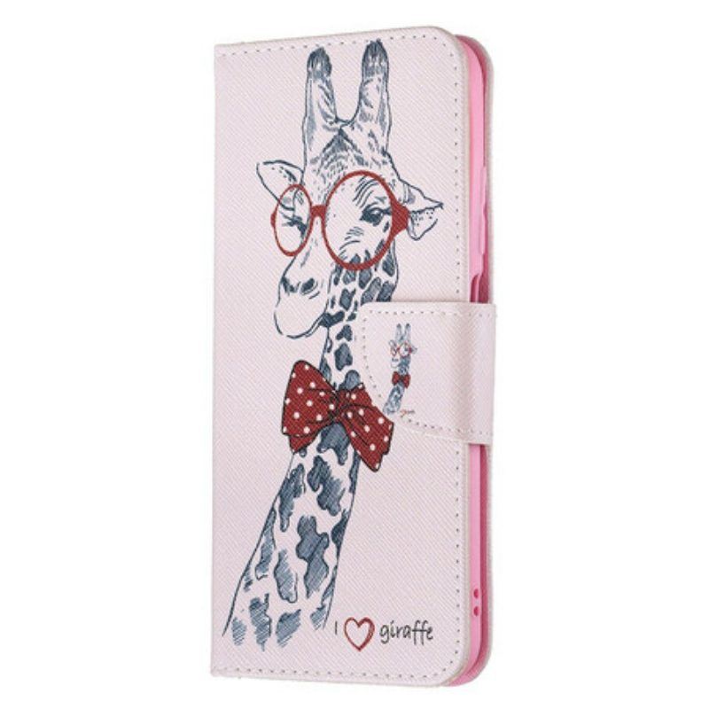 Lederhüllen Für Xiaomi Redmi Note 10 5G Kluge Giraffe