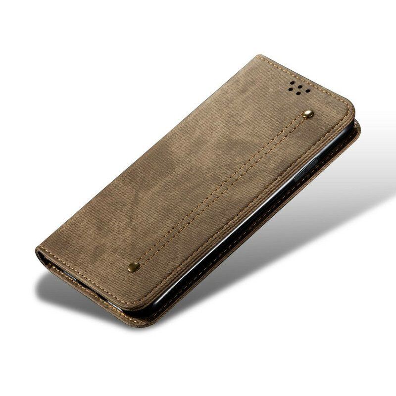 Schutzhülle Für Xiaomi Redmi Note 10 5G Flip Case Denim-stoff