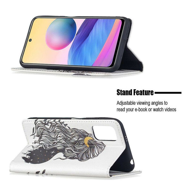 Schutzhülle Für Xiaomi Redmi Note 10 5G Flip Case Schöne Haare