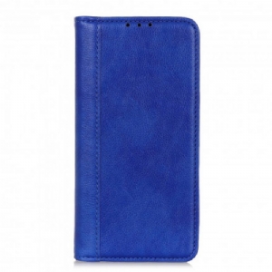 Schutzhülle Für Xiaomi Redmi Note 10 5G Flip Case Version Aus Litschi-spaltleder