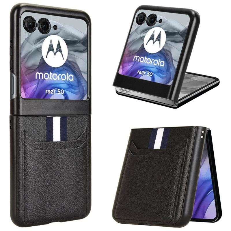 Hülle Für Motorola Razr 50 Doppelter Kartenhalter