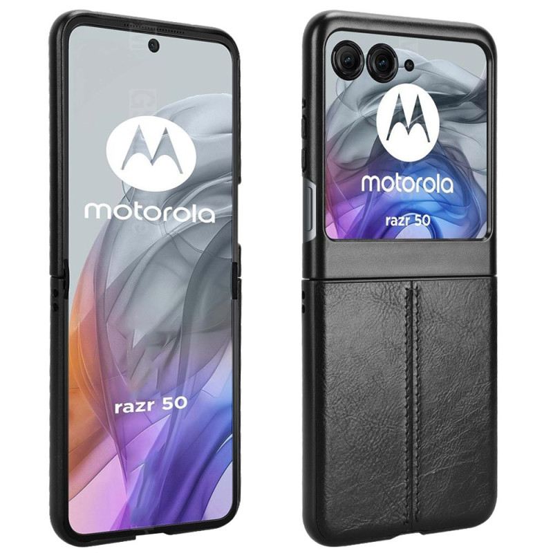 Hülle Motorola Razr 50 Nähte Aus Kunstleder